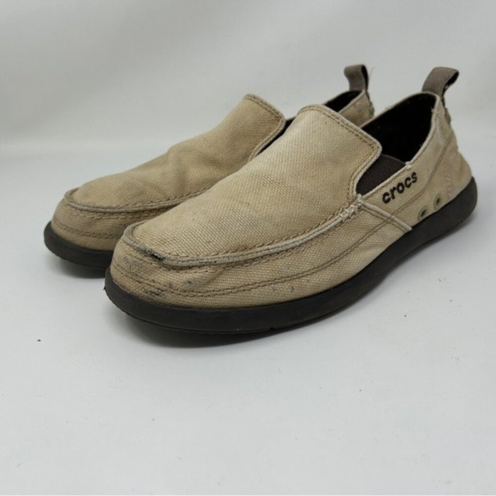 Crocs Walu Canvas Slip On Loafers Boat pool Shoes 11270 Mens Size 9